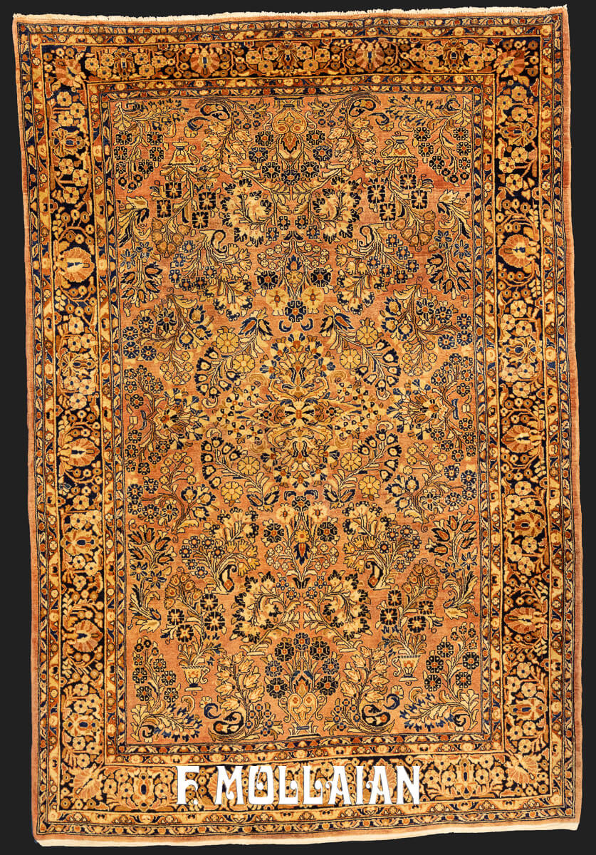 Antique Sarouk Rug Rust/Red Color n°:23719038